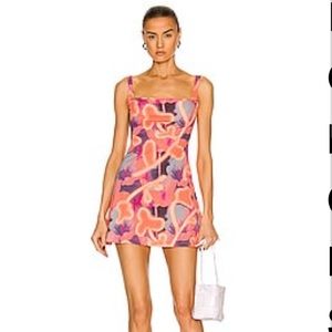 NEW MIAOU Ginger Dress in Neon Peach Floral